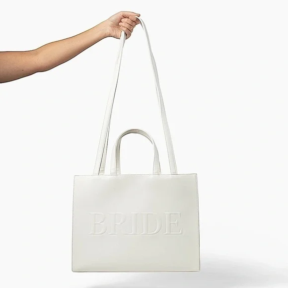 NWT Bride white bridal vacation honeymoon tote bag - Picture 3 of 12